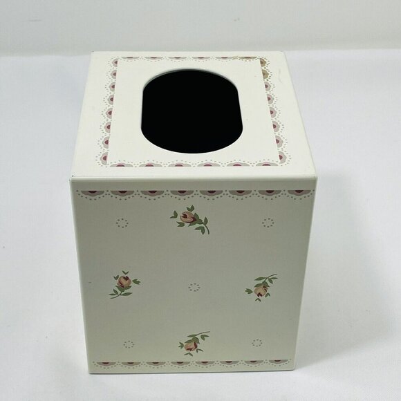 Vintage Japan Andre Richard Tissue Box Cover Square Cube Flower Spring Summer - Picture 2 of 12
